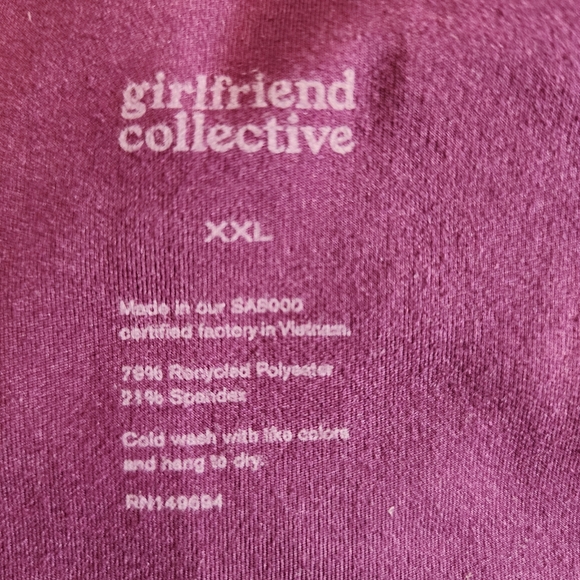 Girlfriend Collective Cami Unitard Plum Purple Yoga Pilates Jumpsuit Size  XXL - Picture 4 of 13